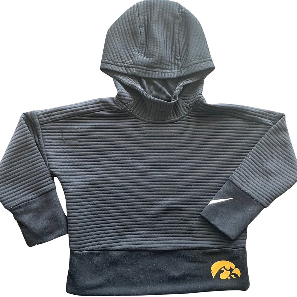 Girls Nike Hawkeye Hooded Sweatshirt, Size Small, Black